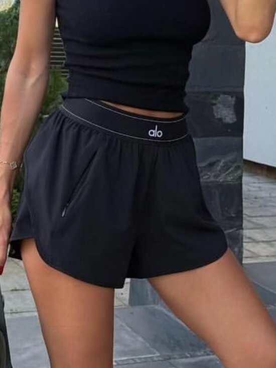 ALO Yoga Pants - NWT Alo Yoga Summer Sporty Black Shorts🏸Fitness Tenniscore Athleisure Daily⚾